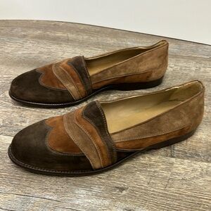R. Martegani Boutique Line Italian Suede Patchwork Loafers Size 11D